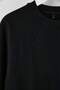 Black Relaxed/Casual Fit Basic Raglan Sleeve Crew Neck Knitted Sweatshirt Twoaw26Sw00030 - 8