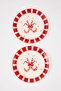 2'li Yılbaşı Şeker Kamışı Pasta Tabağı 20cm & 2'li Çizgili Servis Tabağı 26cm TPHAW26TBK00010 - 4