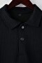 Siyah Relaxed Kesim Waffle Dokulu Polo Yaka Sweatshirt TMNAW26SW00058 - 6