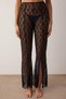 Black Cup-Free Lace Tie-Detail Knit Lingerie Set THMAW26CC00030 - 3