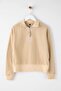 Taş Regular/Normal Kalıp Fermuar Detaylı Dik Yaka Polar Kalın Örme Sweatshirt TWOAW26SW00026 - 5