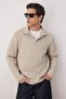 Taş Relaxed Kesim Waffle Dokulu Polo Yaka Sweatshirt TMNAW26SW00058