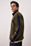 Haki Unisex Oversize/Geniş Kesim Dik Yaka Şehir Nakış Anti-pilling Polar Sweatshirt TMNAW24SW00034 - 3