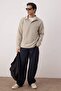 Taş Relaxed Kesim Waffle Dokulu Polo Yaka Sweatshirt TMNAW26SW00058 - 2
