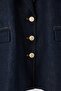 Koyu Mavi Cep Detaylı Bele Oturan Dar Kalıp Blazer Denim Ceket TBBAW26AG00042 - 6