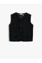 V-Neck Vest Cotton Quilted Lined