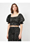 Patterned Crop Blouse - 3