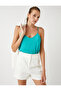 Thin Strap Athlete V-Neck Satin Look - 2