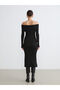 Vizyon New Season Boat Neck Knitwear Dress - 4