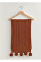 Pompom Over-The-Knee Blanket -Tv Blanket -Shawl -Woven Sofa Cover - 4