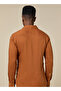The Desert Warmth Rust Lyocell Linen Shirt with Earthy Softness, Comfort Fit - 9