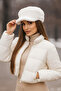 Ecru Thick Furry Winter Hat Warm Fluffy Fur Textured Accessory Spk1128 - 2