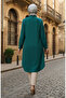 Buttoned Viscose Tunic 6116-11 Emerald Green - 6