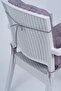Candy Pofidik Lilac Chair Cushion with Backrest and Special Stitched Laces 43X88 cm - 3