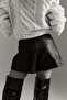 Leather shorts