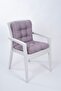 Candy Pofidik Lilac Chair Cushion with Backrest and Special Stitched Laces 43X88 cm - 4