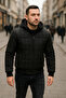 Men's Large Size with Ribbed Sleeves and Waist, Fur Lining Inside Hooded