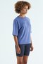 Lilac O-Neck Print Detailed Comfortable Fit Short Sleeve Women's T-Shirt - 97263 - 6