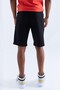 Black Single Zipper Pocket Detailed Lace-up Standard Mold Men's Shorts - 81202 - 8