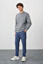 Omar Gray Melange Raised Men's Sweatshirt - 88137 - 2