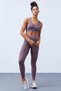 Dusty Rose High Waist Gathering Detail Back Detailed Slim Fit Bustier Women's Leggings Set - 95281