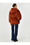 X Şahika Ercümen - Oversized Hooded Plush Coat - 4