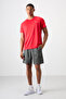 Red O-Neck Standard Fit Logo Patterned Active Sports Men's T-Shirt - 88255 - 2