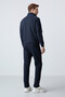Navy Mock Neck Dual-Color Relaxed Fit Classic-Leg Men's Tracksuit Set - 85113 - 7
