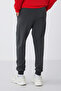 Anthracite Melange Classic Standard Mold Cuffed Men's Tracksuit Bottom with Pocket - 84652 - 5