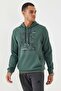 Green Camouflage Pattern Printed Standard Mold Hooded Men's Sweatshirt - 87884 - 7