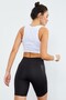 Black Mesh Pocket High Waist Recovery Women's Biker Tights - 91010 - 7