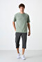Anthracite Melange Zipper Pocket Standard Mold Classic Leg Men's Capri - 83091 - 2