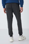 Anthracite Melange Zipper Pocket Standard Mold Jogger Men's Tracksuit Bottom - 84651 - 5