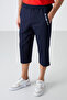 Indigo Front Pocket Detailed Standard Mold Classic Leg Men's Capri - 83092 - 2