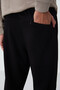 Black Lace-Up Pocket Standard Fit Classic Leg Men's Sweatpants Bottom - 84682 - 5