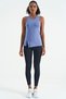 Lilac Slit Detailed O-Neck Zero Sleeve Standard Fit Women's Sports Undershirt - 97256 - 5