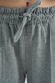 Gray Melange Side Tape Detailed Lace-Up Comfortable Fit Wide Leg Girls' Sweatpants - 75119 - 3