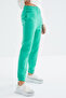 Sea Green High Waist Comfortable Form Basic Jogger Women's Tracksuit Bottom - 94624 - 7