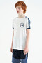 White Shoulder Print Detailed Standard Fit O Neck Boys T-Shirt - 11121 - 6