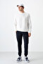 Navy Blue Zipper Pocket Standard Fit Jogger Men's Tracksuit Bottom - 84587 - 2