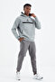Dark Gray Lace-up Front Stitching Detailed Standard Mold Men's Tracksuit Bottom - 84994 - 5