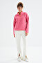 Ecru High Waist Front Slit Detailed Comfortable Form Women's Tracksuit Bottom with Side Pockets - 94625 - 5