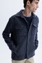 Men's Navy Blue Buttoned Shirt Jacket - 3