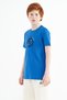 Cobalt Blue Embroidery Detailed O Neck Standard Fit Boys T-Shirt - 11115 - 8