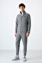 Carlos Gray Melange Standard Mold Men's Tracksuit - 85209