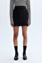 Women's Black Mini Skirt with Pockets - 4
