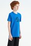 Cobalt Blue Embroidery Detailed O Neck Standard Fit Boys T-Shirt - 11115 - 7