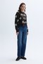 Women's Brown Jacquard Polo Collar Buttoned Cardigan - 3