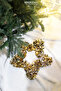Christmas Ornament Ribbon Star Champagne 44 cm