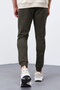 Khaki Zipper Pocketed Narrow Mold Jogger Men's Tracksuit Bottom - 84343 - 7